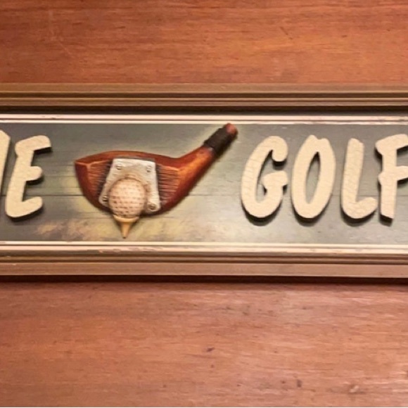 Framed Gone Golfing Sign, Wall Art - Picture 2 of 3